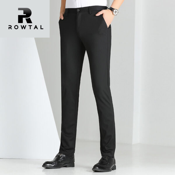 Luxury straight stretch slim trousers summer suit pants