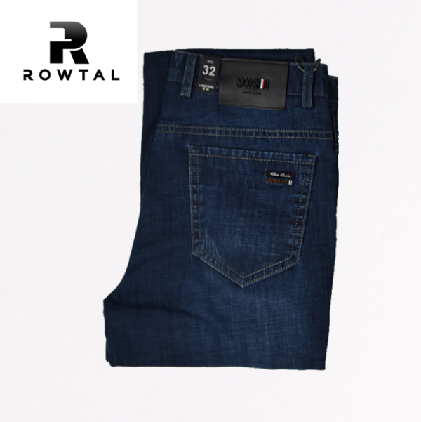 Men's jeans casual straight leg business stretch jeans